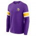 Minnesota Vikings Darius Rucker Collection by Fanatics Purple Waffle-Knit Raglan Long Sleeve Henley T-Shirt