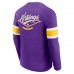 Minnesota Vikings Darius Rucker Collection by Fanatics Purple Waffle-Knit Raglan Long Sleeve Henley T-Shirt