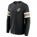 New Orleans Saints Darius Rucker Collection by Fanatics Black Waffle-Knit Raglan Long Sleeve Henley T-Shirt