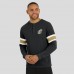 New Orleans Saints Darius Rucker Collection by Fanatics Black Waffle-Knit Raglan Long Sleeve Henley T-Shirt