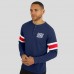 New York Giants Darius Rucker Collection by Fanatics Navy Waffle-Knit Raglan Long Sleeve Henley T-Shirt