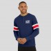 New York Giants Darius Rucker Collection by Fanatics Navy Waffle-Knit Raglan Long Sleeve Henley T-Shirt
