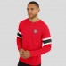 San Francisco 49ers Darius Rucker Collection by Fanatics Scarlet Waffle-Knit Raglan Long Sleeve Henley T-Shirt
