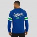 Seattle Seahawks Darius Rucker Collection by Fanatics College Navy Waffle-Knit Raglan Long Sleeve Henley T-Shirt