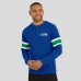 Seattle Seahawks Darius Rucker Collection by Fanatics College Navy Waffle-Knit Raglan Long Sleeve Henley T-Shirt