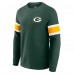 Футболка Green Bay Packers Darius Rucker Collection by Fanatics Green Waffle-Knit Raglan Long Sleeve Henley