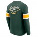 Футболка Green Bay Packers Darius Rucker Collection by Fanatics Green Waffle-Knit Raglan Long Sleeve Henley