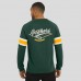 Футболка Green Bay Packers Darius Rucker Collection by Fanatics Green Waffle-Knit Raglan Long Sleeve Henley