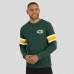 Футболка Green Bay Packers Darius Rucker Collection by Fanatics Green Waffle-Knit Raglan Long Sleeve Henley