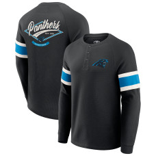 Футболка Carolina Panthers Darius Rucker Collection by Fanatics Black Waffle-Knit Raglan Long Sleeve Henley Футболка Carolina Panthers Darius Rucker Collection by Fanatics Black Waffle-Knit Raglan Long Sleeve Henley