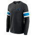 Футболка Carolina Panthers Darius Rucker Collection by Fanatics Black Waffle-Knit Raglan Long Sleeve Henley