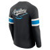 Футболка Carolina Panthers Darius Rucker Collection by Fanatics Black Waffle-Knit Raglan Long Sleeve Henley