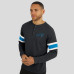 Футболка Carolina Panthers Darius Rucker Collection by Fanatics Black Waffle-Knit Raglan Long Sleeve Henley