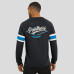 Футболка Carolina Panthers Darius Rucker Collection by Fanatics Black Waffle-Knit Raglan Long Sleeve Henley