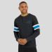 Футболка Carolina Panthers Darius Rucker Collection by Fanatics Black Waffle-Knit Raglan Long Sleeve Henley