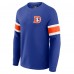 Футболка Denver Broncos Darius Rucker Collection by Fanatics Royal Waffle-Knit Raglan Long Sleeve Henley