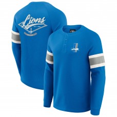 Футболка Detroit Lions Darius Rucker Collection by Fanatics Blue Waffle-Knit Raglan Long Sleeve Henley