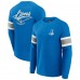 Футболка Detroit Lions Darius Rucker Collection by Fanatics Blue Waffle-Knit Raglan Long Sleeve Henley