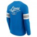 Футболка Detroit Lions Darius Rucker Collection by Fanatics Blue Waffle-Knit Raglan Long Sleeve Henley