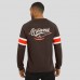 Футболка Cleveland Browns Darius Rucker Collection by Fanatics Brown Waffle-Knit Raglan Long Sleeve Henley