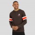 Футболка Cleveland Browns Darius Rucker Collection by Fanatics Brown Waffle-Knit Raglan Long Sleeve Henley
