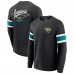 Jacksonville Jaguars Darius Rucker Collection by Fanatics Black Waffle-Knit Raglan Long Sleeve Henley T-Shirt