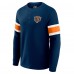 Футболка Chicago Bears Darius Rucker Collection by Fanatics Navy Waffle-Knit Raglan Long Sleeve Henley