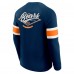 Футболка Chicago Bears Darius Rucker Collection by Fanatics Navy Waffle-Knit Raglan Long Sleeve Henley