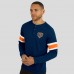 Футболка Chicago Bears Darius Rucker Collection by Fanatics Navy Waffle-Knit Raglan Long Sleeve Henley