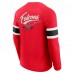 Футболка Atlanta Falcons Darius Rucker Collection by Fanatics Red Waffle-Knit Raglan Long Sleeve Henley