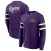 Футболка Baltimore Ravens Darius Rucker Collection by Fanatics Purple Waffle-Knit Raglan Long Sleeve Henley