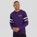 Футболка Baltimore Ravens Darius Rucker Collection by Fanatics Purple Waffle-Knit Raglan Long Sleeve Henley