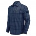 Seattle Seahawks Darius Rucker Collection by Fanatics College Navy Micro Corduroy Plaid Button Up Shirt