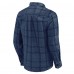 Seattle Seahawks Darius Rucker Collection by Fanatics College Navy Micro Corduroy Plaid Button Up Shirt
