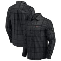 Cincinnati Bengals Darius Rucker Collection by Fanatics Black Micro Corduroy Plaid Button Up Shirt