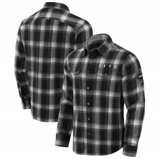 New York Jets Darius Rucker Collection by Fanatics Black Flannel Plaid Full-Snap Shirt New York Jets Darius Rucker Collection by Fanatics Black Flannel Plaid Full-Snap Shirt
