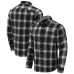 Cincinnati Bengals Darius Rucker Collection by Fanatics Black Flannel Plaid Full-Snap Shirt