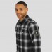 Miami Dolphins Darius Rucker Collection by Fanatics Black Flannel Plaid Full-Snap Shirt