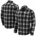 Minnesota Vikings Darius Rucker Collection by Fanatics Black Flannel Plaid Full-Snap Shirt