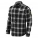 Minnesota Vikings Darius Rucker Collection by Fanatics Black Flannel Plaid Full-Snap Shirt