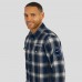 New England Patriots Darius Rucker Collection by Fanatics Navy Flannel Plaid Full-Snap Shirt