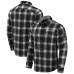 Atlanta Falcons Darius Rucker Collection by Fanatics Black Flannel Plaid Full-Snap Shirt