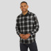 Atlanta Falcons Darius Rucker Collection by Fanatics Black Flannel Plaid Full-Snap Shirt