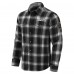Arizona Cardinals Darius Rucker Collection by Fanatics Black Flannel Plaid Full-Snap Shirt