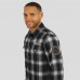 Arizona Cardinals Darius Rucker Collection by Fanatics Black Flannel Plaid Full-Snap Shirt