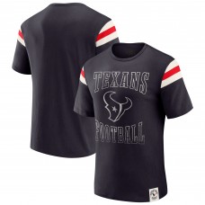 Футболка Houston Texans Darius Rucker Collection by Fanatics Navy Football Stripe Sleeve