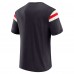 Футболка Houston Texans Darius Rucker Collection by Fanatics Navy Football Stripe Sleeve