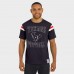 Футболка Houston Texans Darius Rucker Collection by Fanatics Navy Football Stripe Sleeve