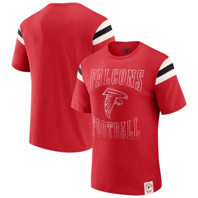 Футболка Atlanta Falcons Darius Rucker Collection by Fanatics Red Football Stripe Sleeve