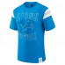 Футболка Detroit Lions Darius Rucker Collection by Fanatics Blue Football Stripe Sleeve